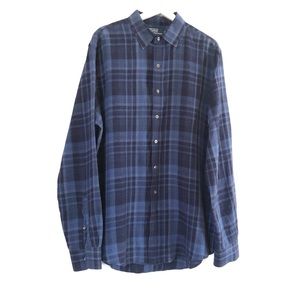 Polo By Ralph Lauren Classic Fit Plaid Men’s Long Sleeve Linen Shirt
